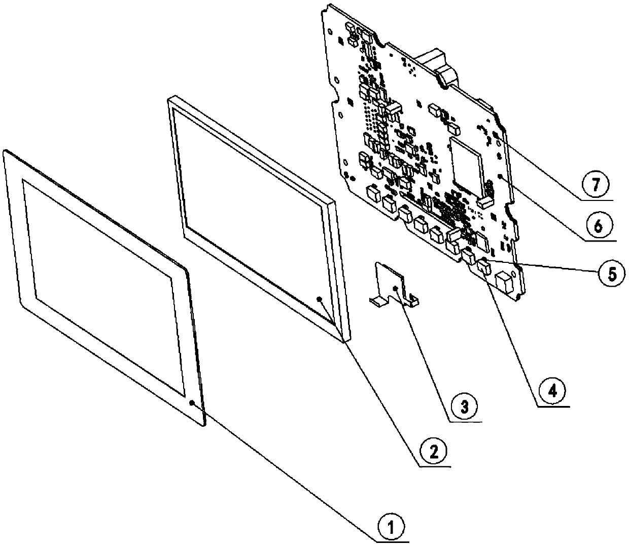 Electrostatic protection device for industrial touch display screen