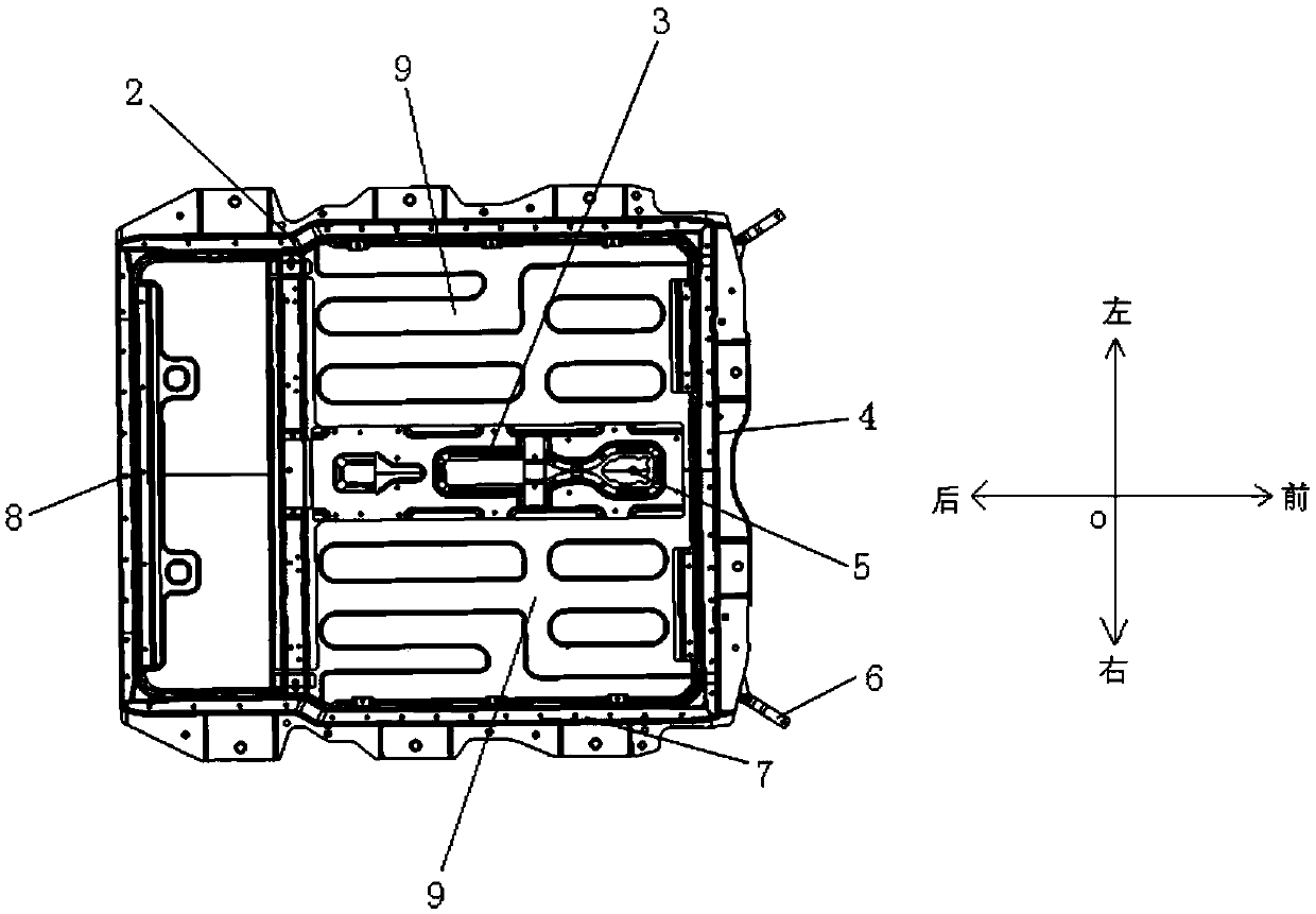 Power battery housing assembly for electric automobile