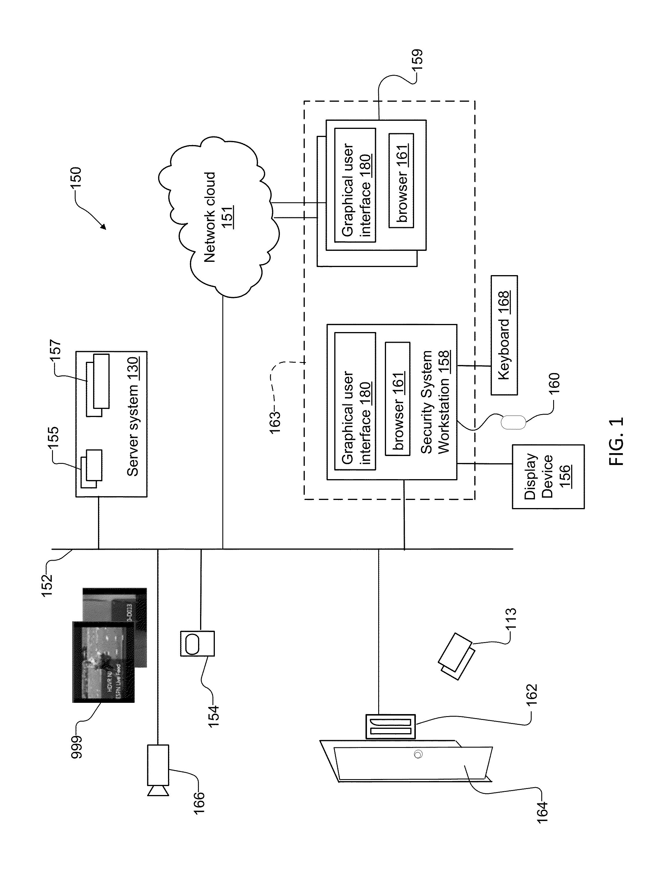 Security system and method with information display in flip window