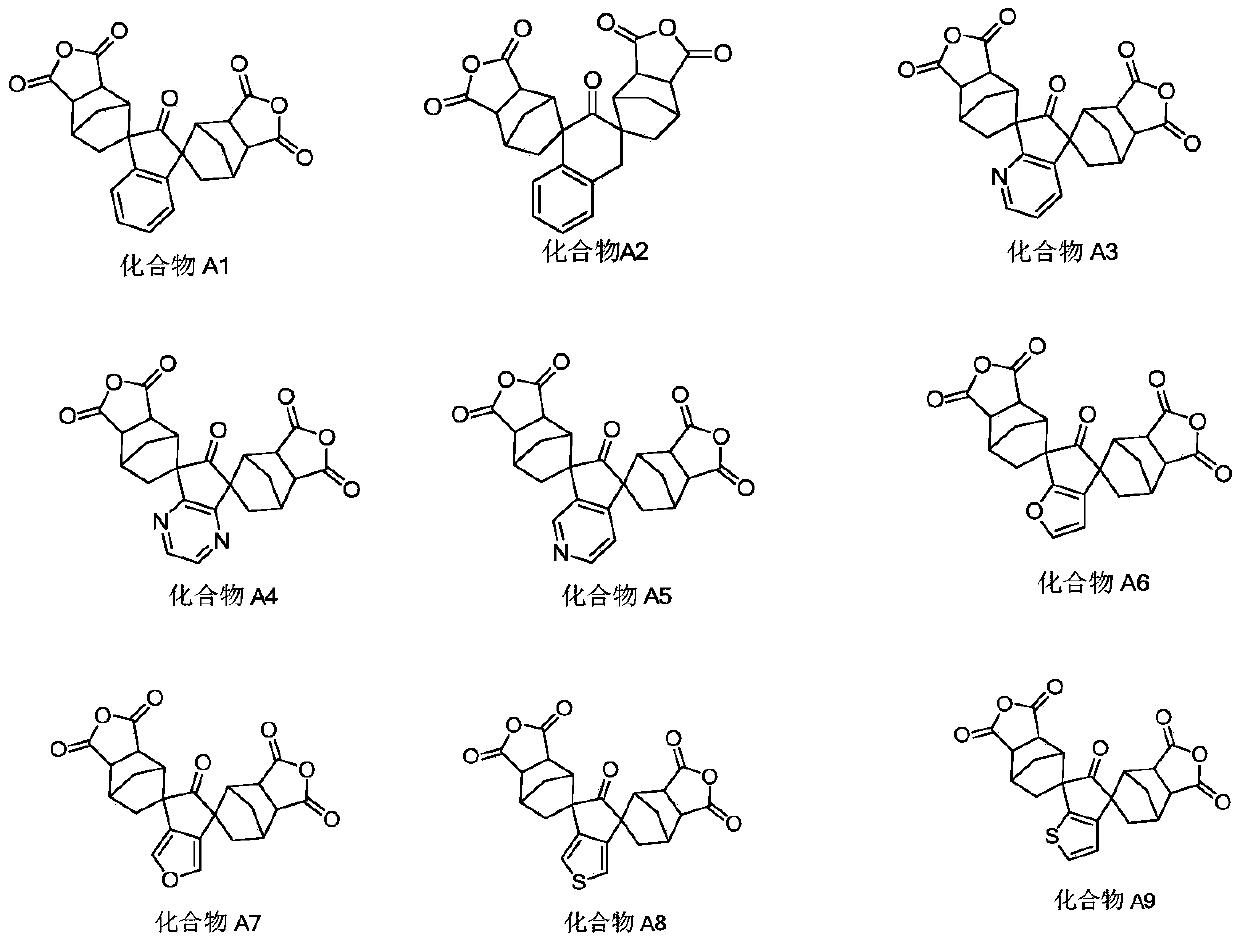 Diacid anhydride compound, and preparation method and application thereof