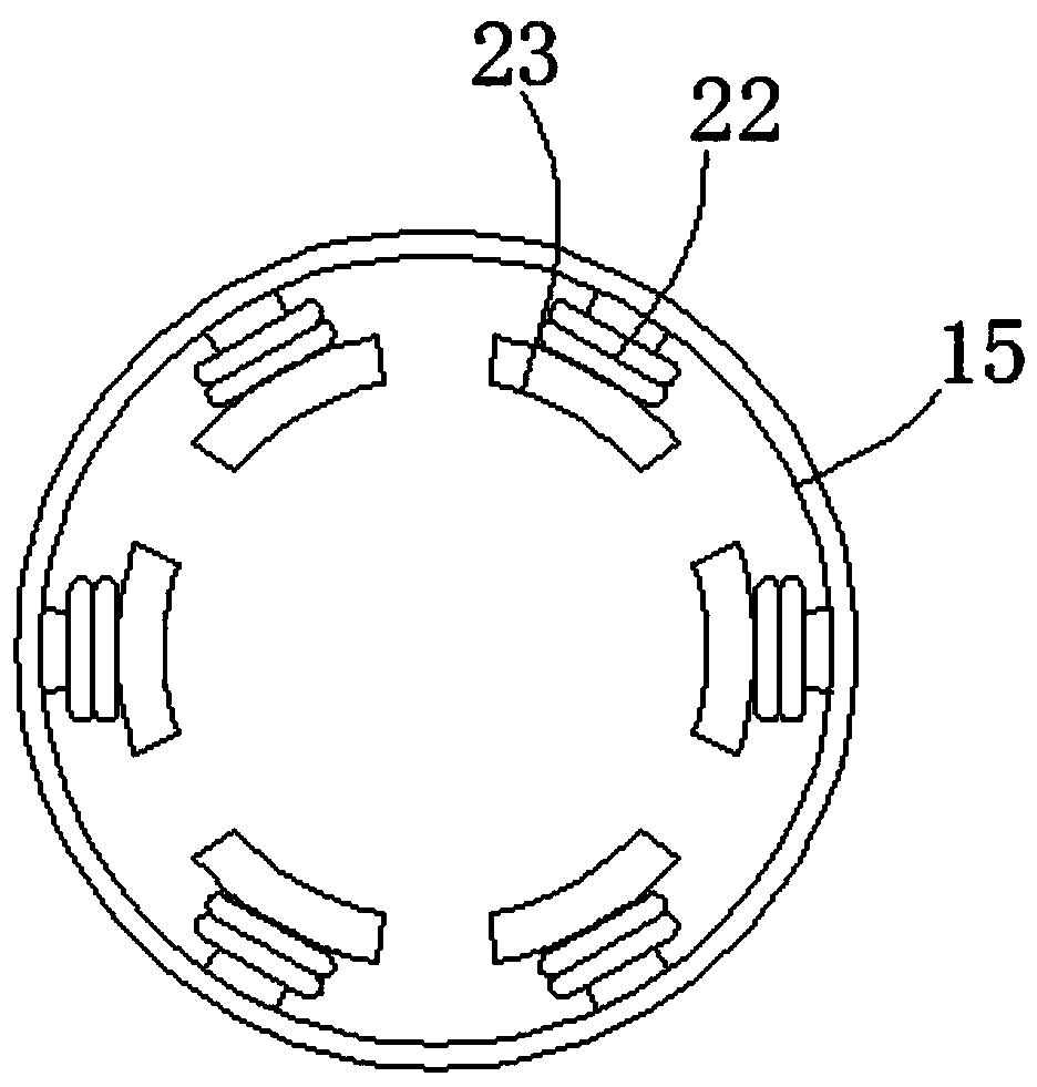 Part polishing device provided with rotating structure for machine manufacturing