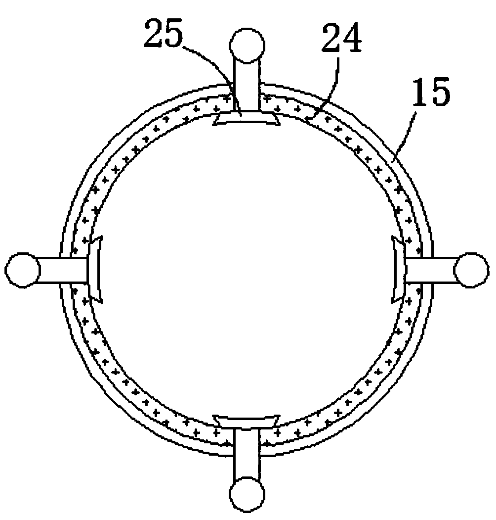 Part polishing device provided with rotating structure for machine manufacturing