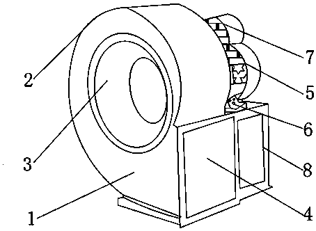 Centrifugal ventilator for drying hot box