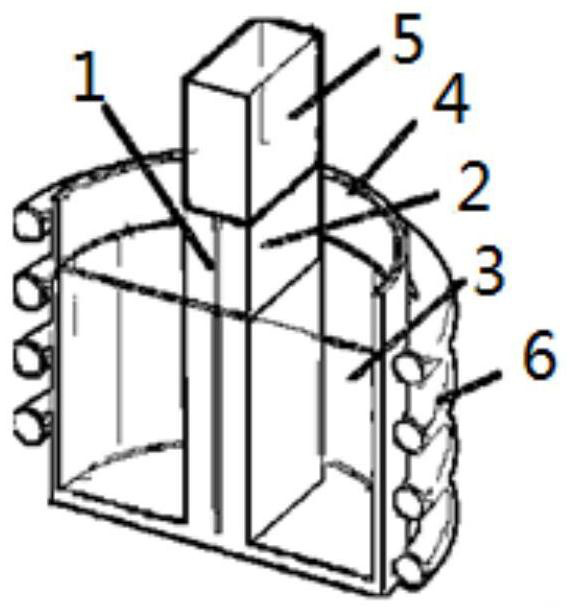 Mold for growing large-size gallium oxide crystals by edge-defined film-fed growth and growth method