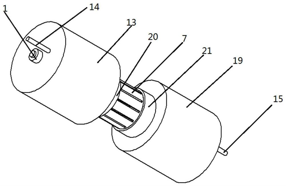 A periodic structural slotted circular tube longitudinal-diameter vibration conversion underwater acoustic transducer and energy conversion method