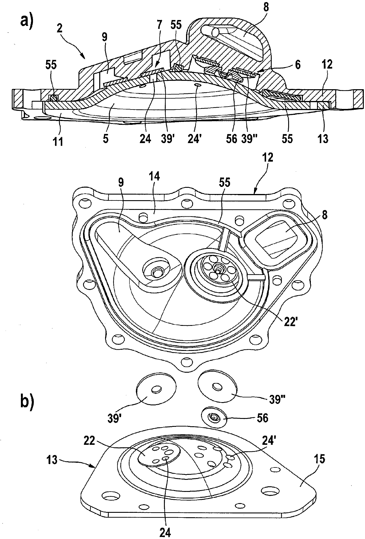 Pump unit driven by an electric motor