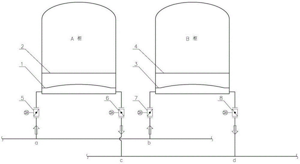 Control method for relay network connection of two gas chambers