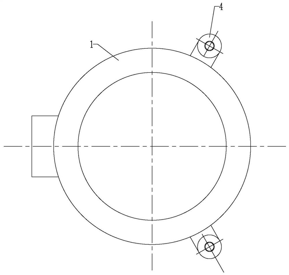 Fixing device for oil seal of rear axle swing frame of mining load wagon