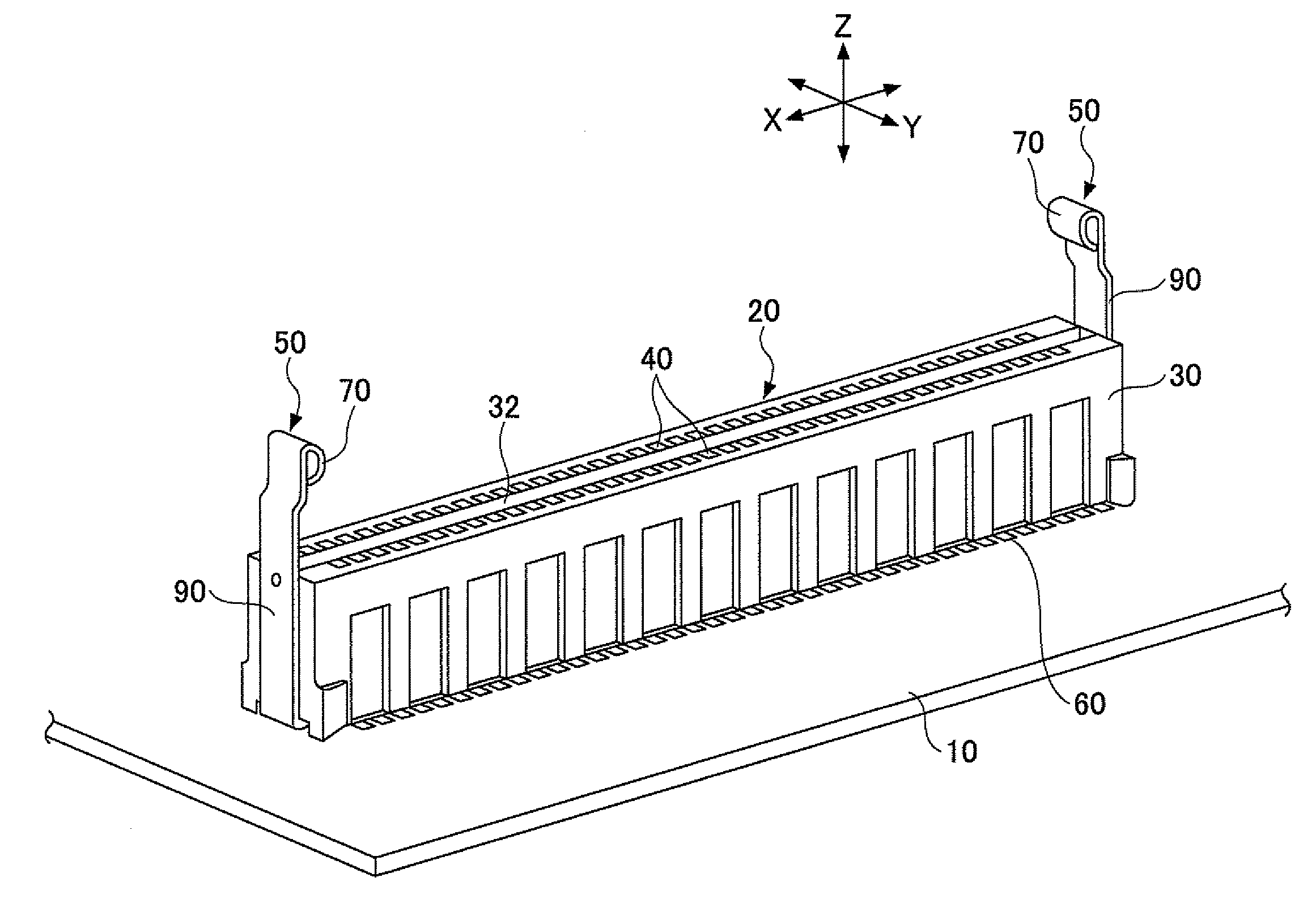 Board connecting connector