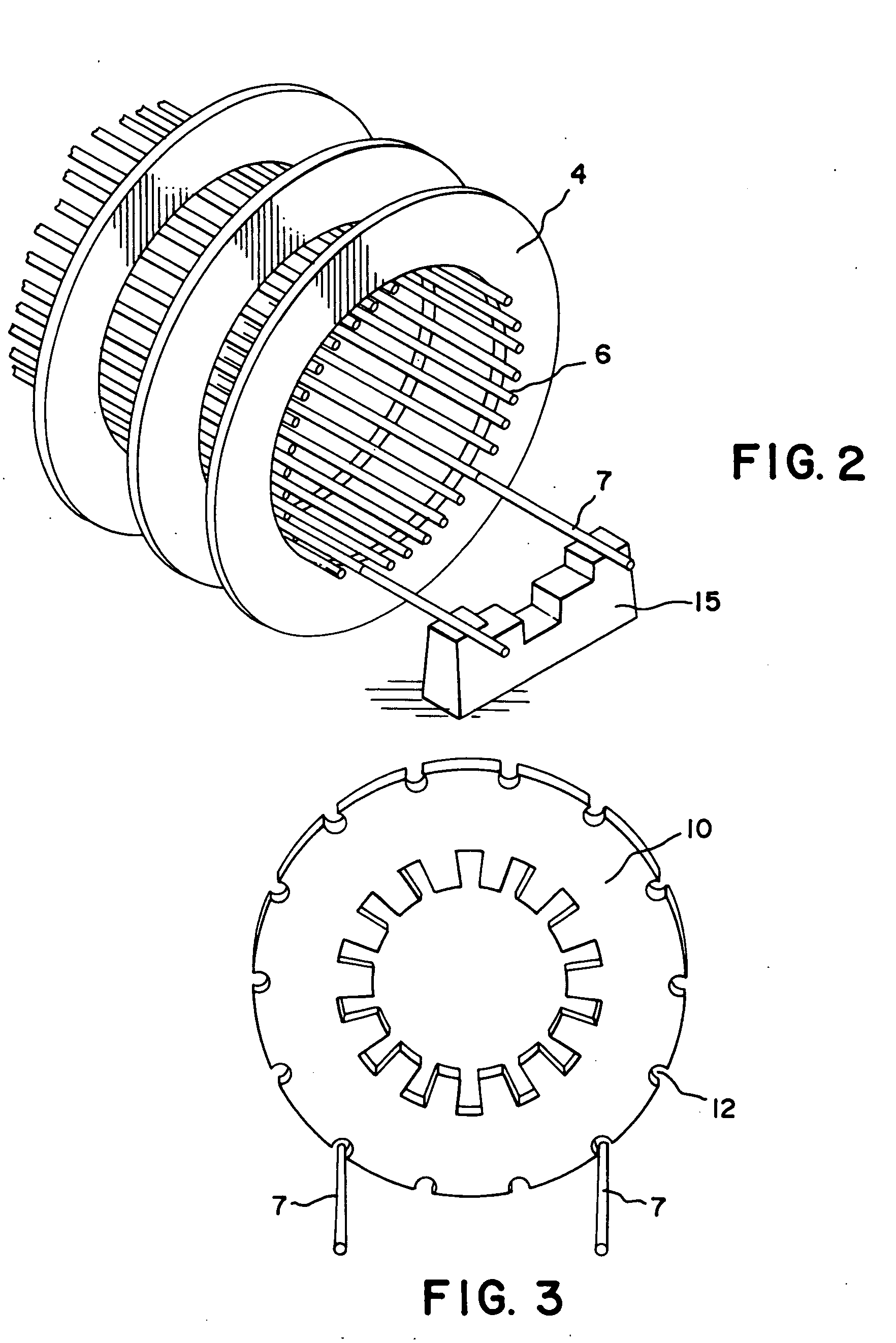 Horizontal assembly of stator core using keybar extensions