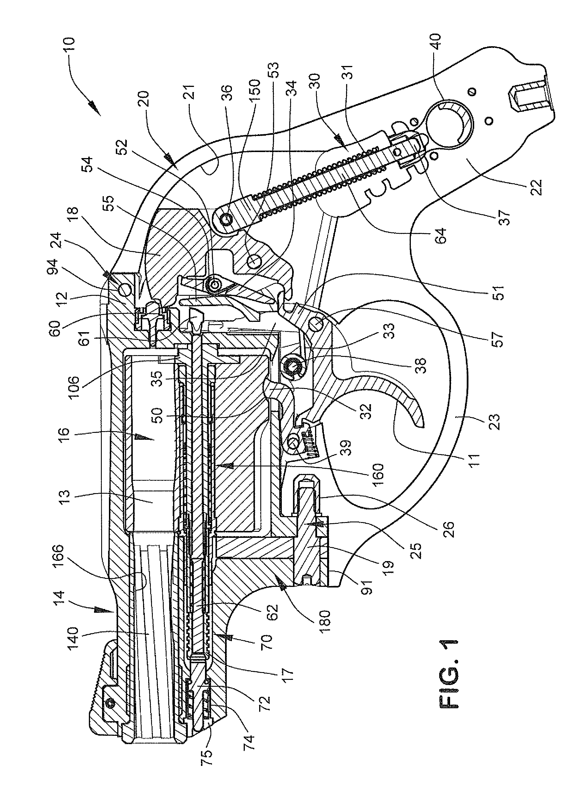 Cylinder latching mechanism for revolver