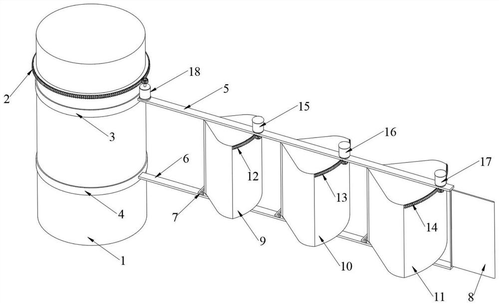 Underwater cylindrical bluff body Karman vortex street power generation device