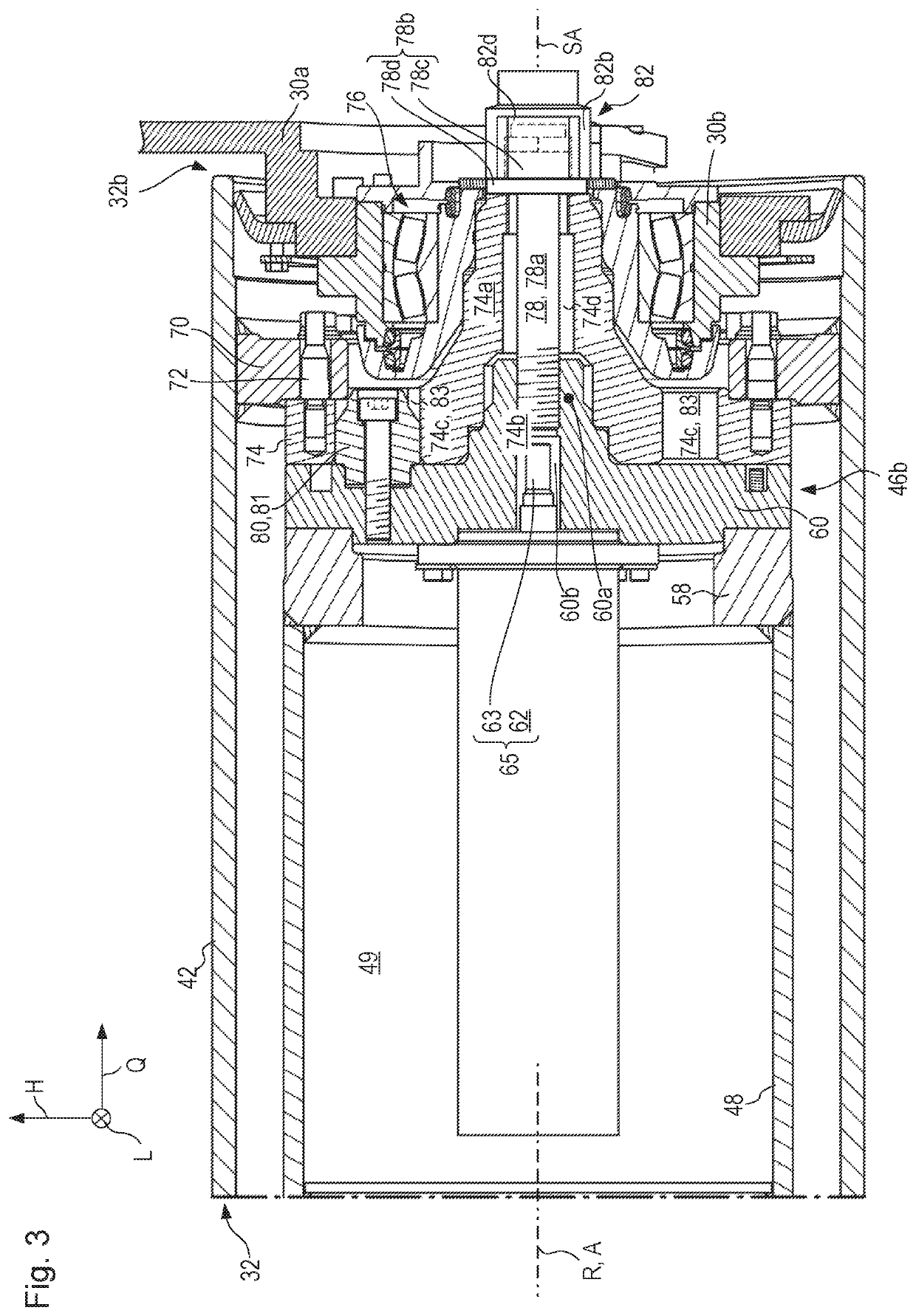 Earth working machine whose rotatable working apparatus, for installation on the machine, is conveyable into its operating position using an onboard actuator
