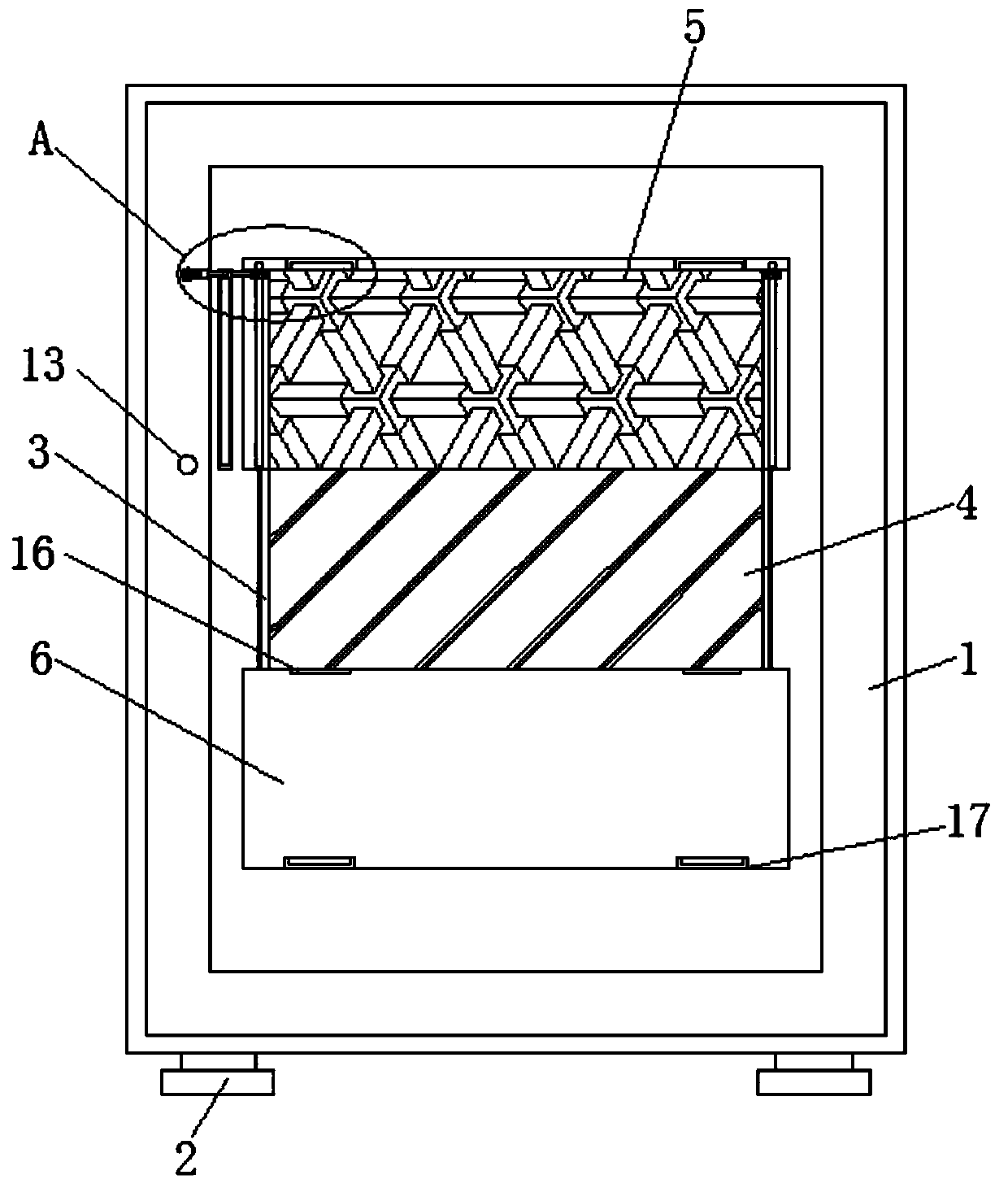 Efficient computer server heat dissipation device