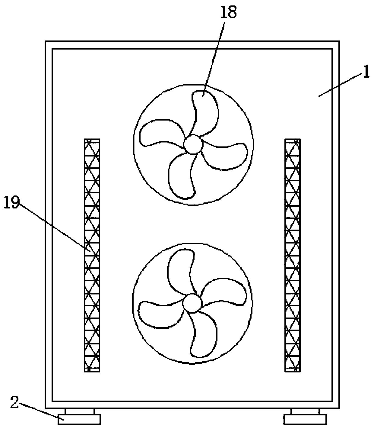 Efficient computer server heat dissipation device