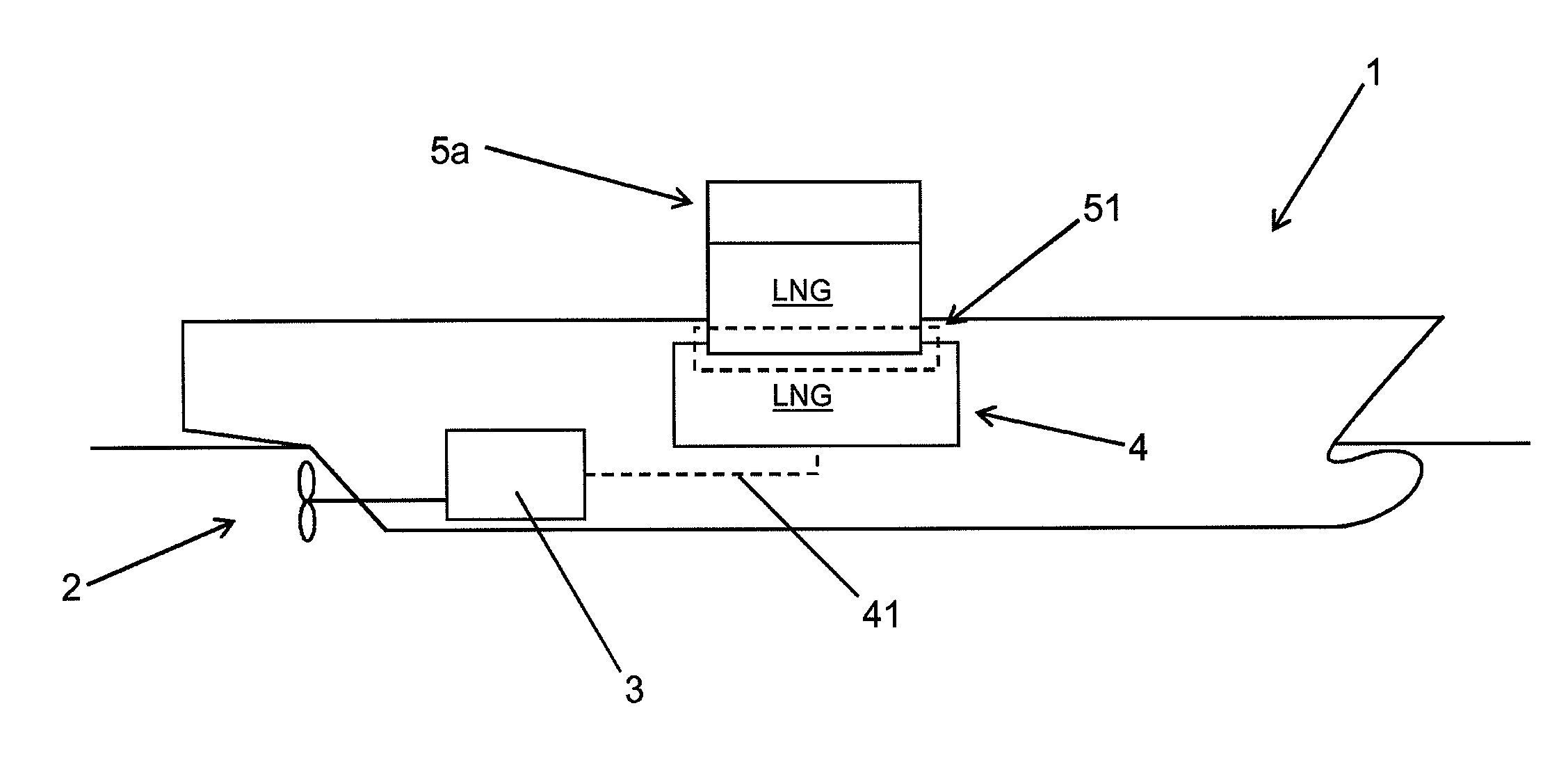 Method for operating an LNG fuelled marine vessel and a corresponding marine vessel