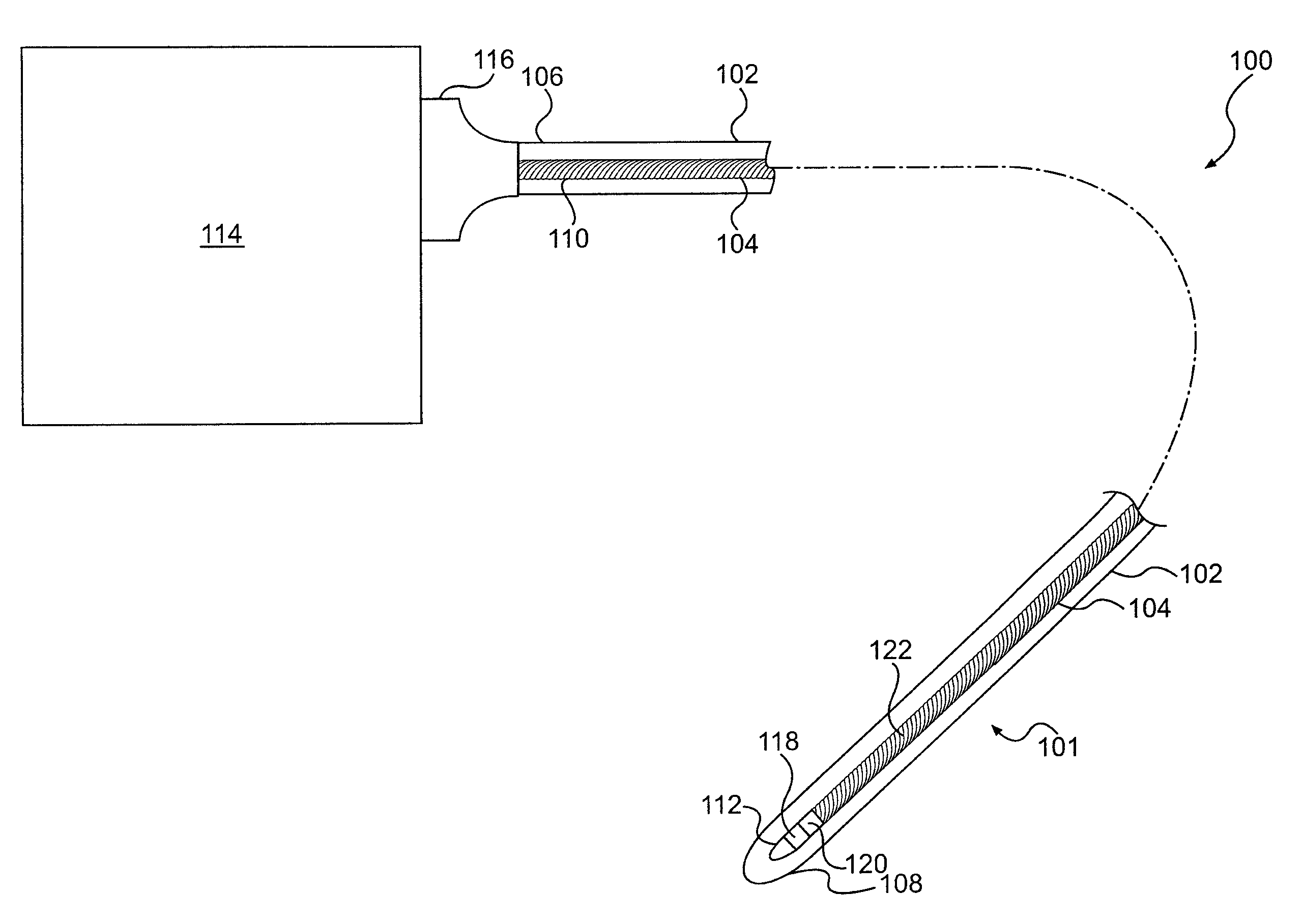 Rotational intravascular ultrasound probe with an active spinning element