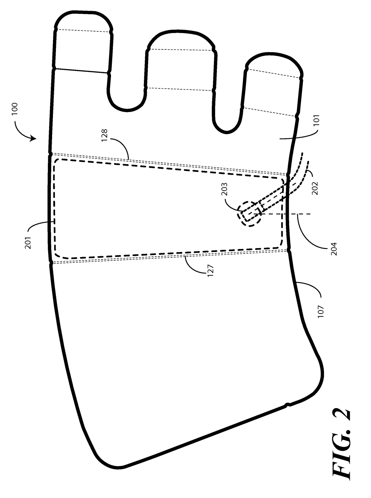 Compression device with sizing indicia