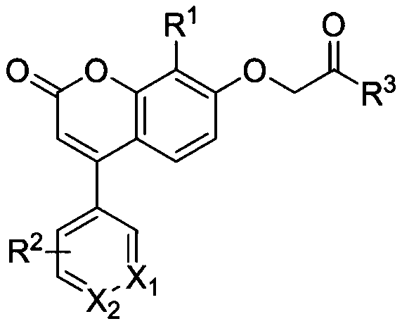 A kind of 7-substituted-4-aryl coumarin compound and its preparation method and application