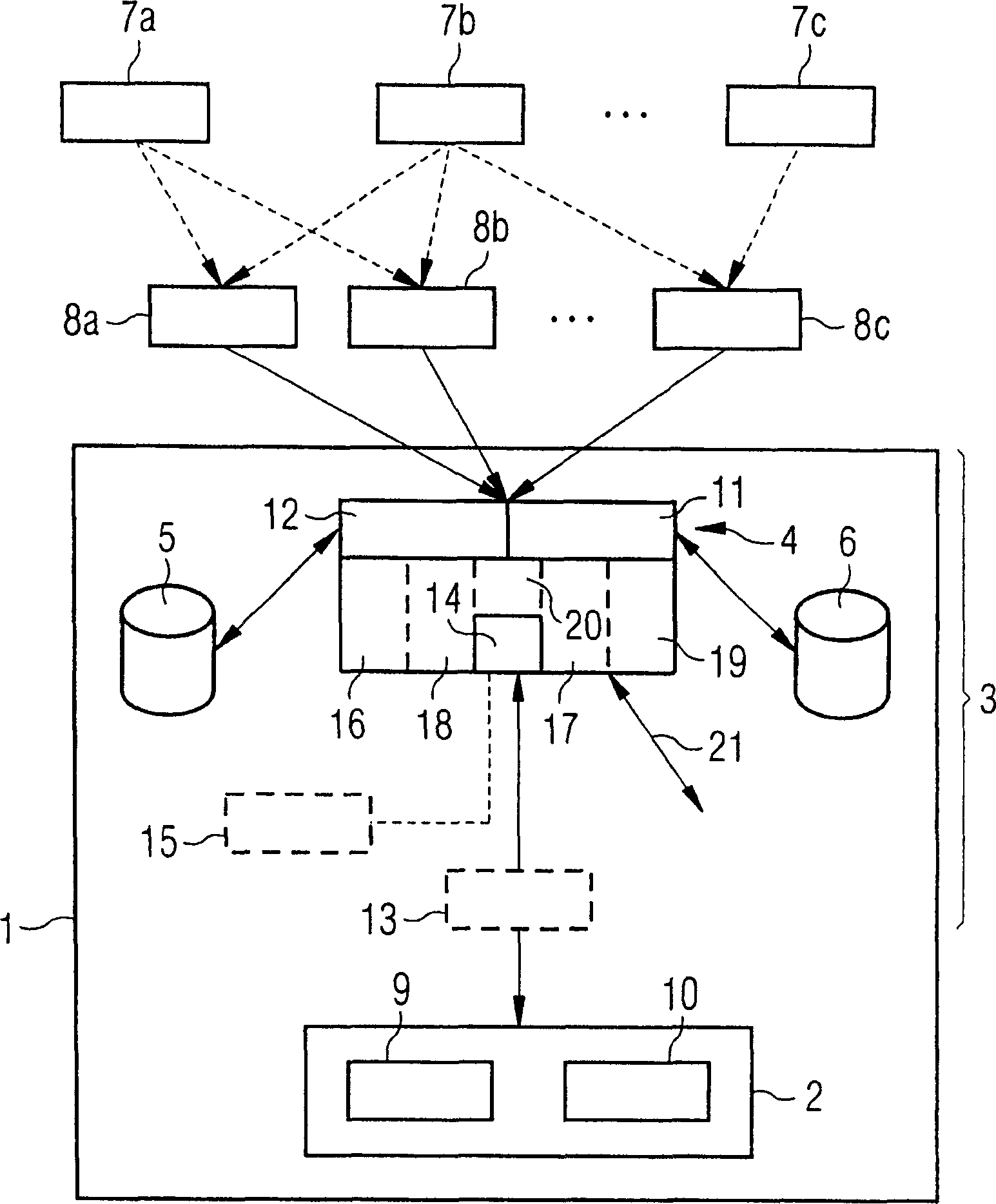 Facility for importing a machine-readable data model, particularly medical guidelines, into a workflow management system