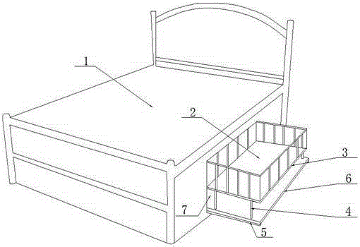 Automatic lifting type mother and son bed
