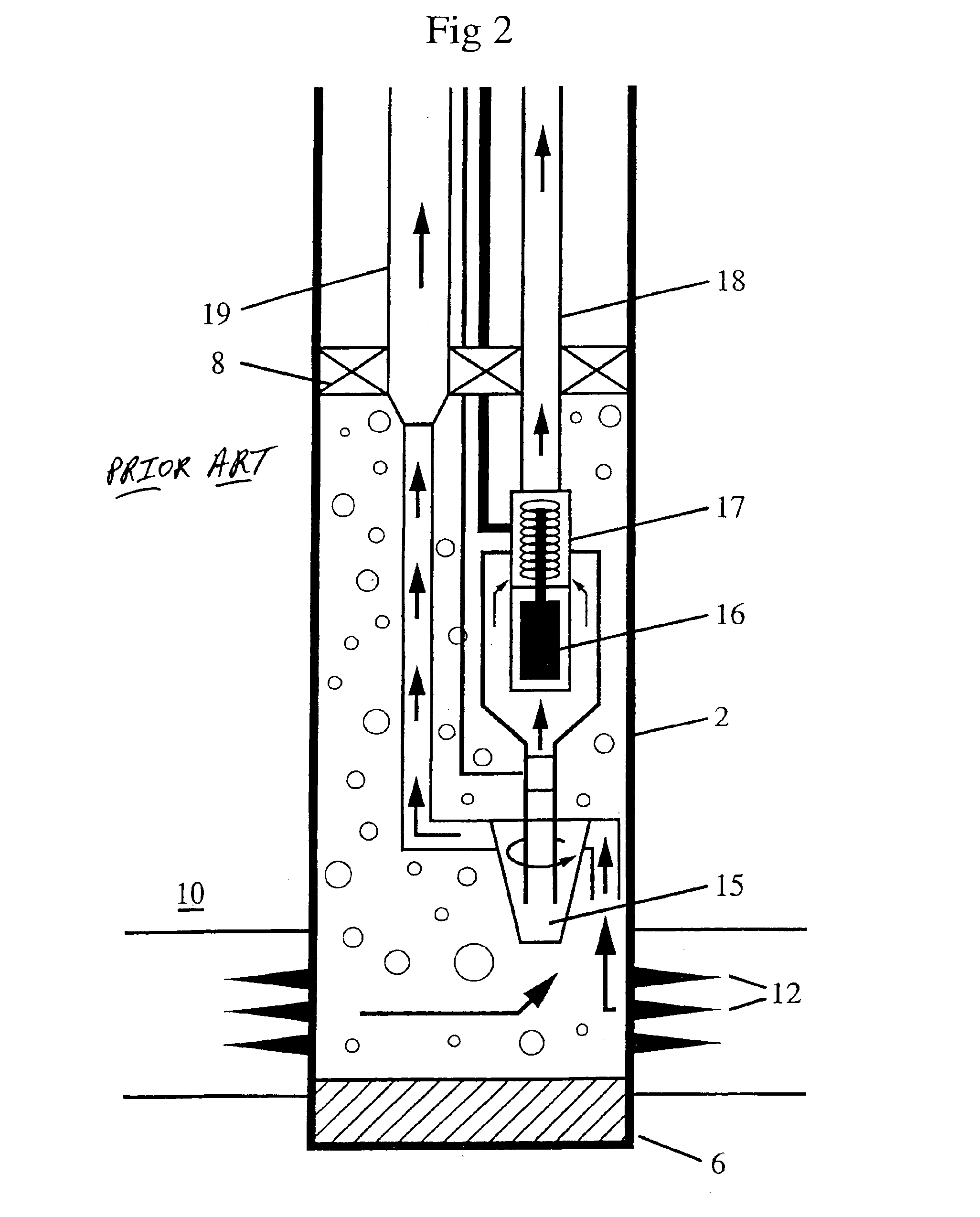 Method and apparatus for separating liquid from a multi-phase liquid/gas stream