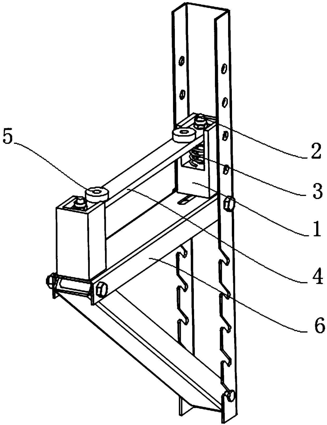 Shock absorption and noise reduction fixing structure for air-conditioning equipment