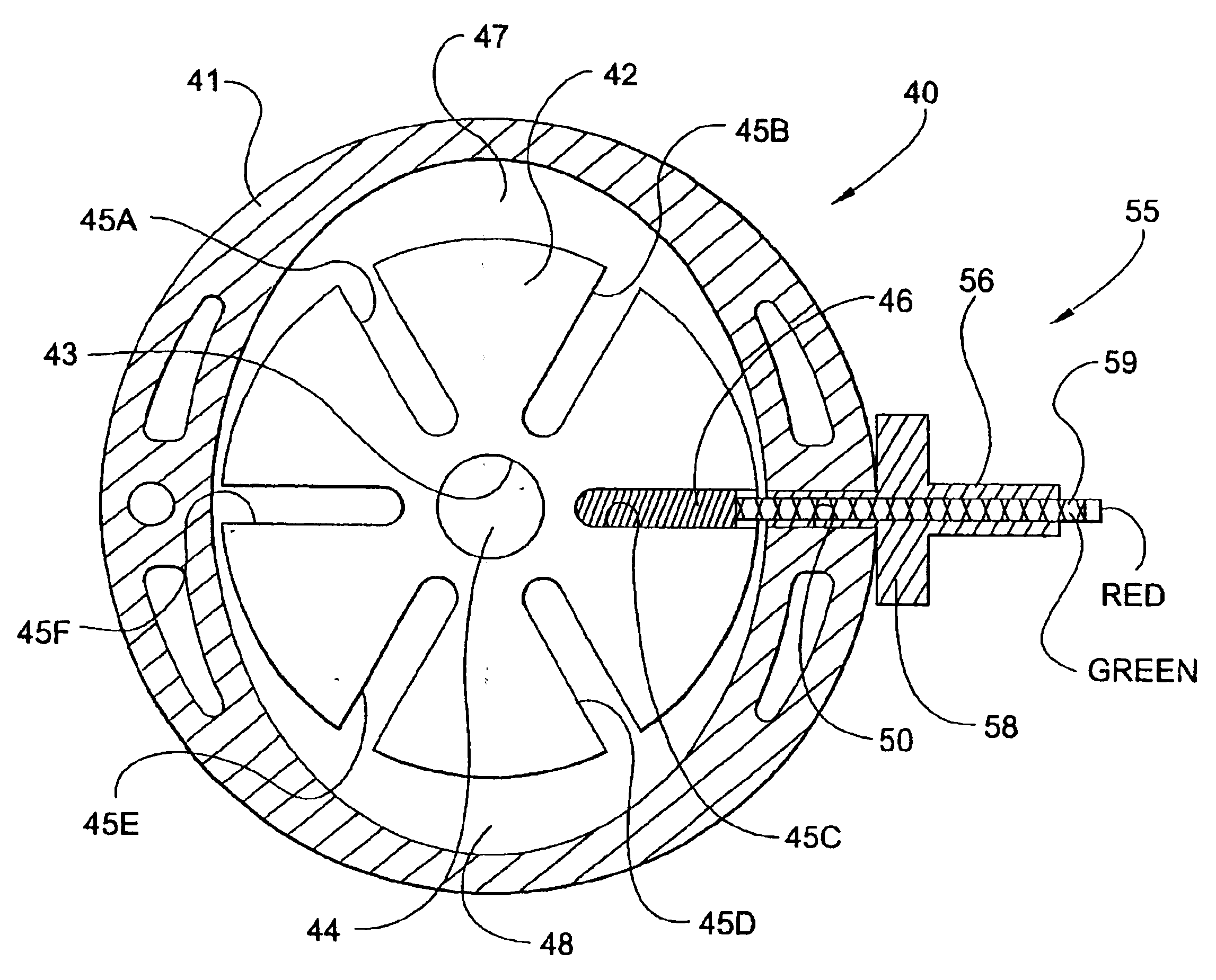 Rotary vane pump with vane wear access port and method
