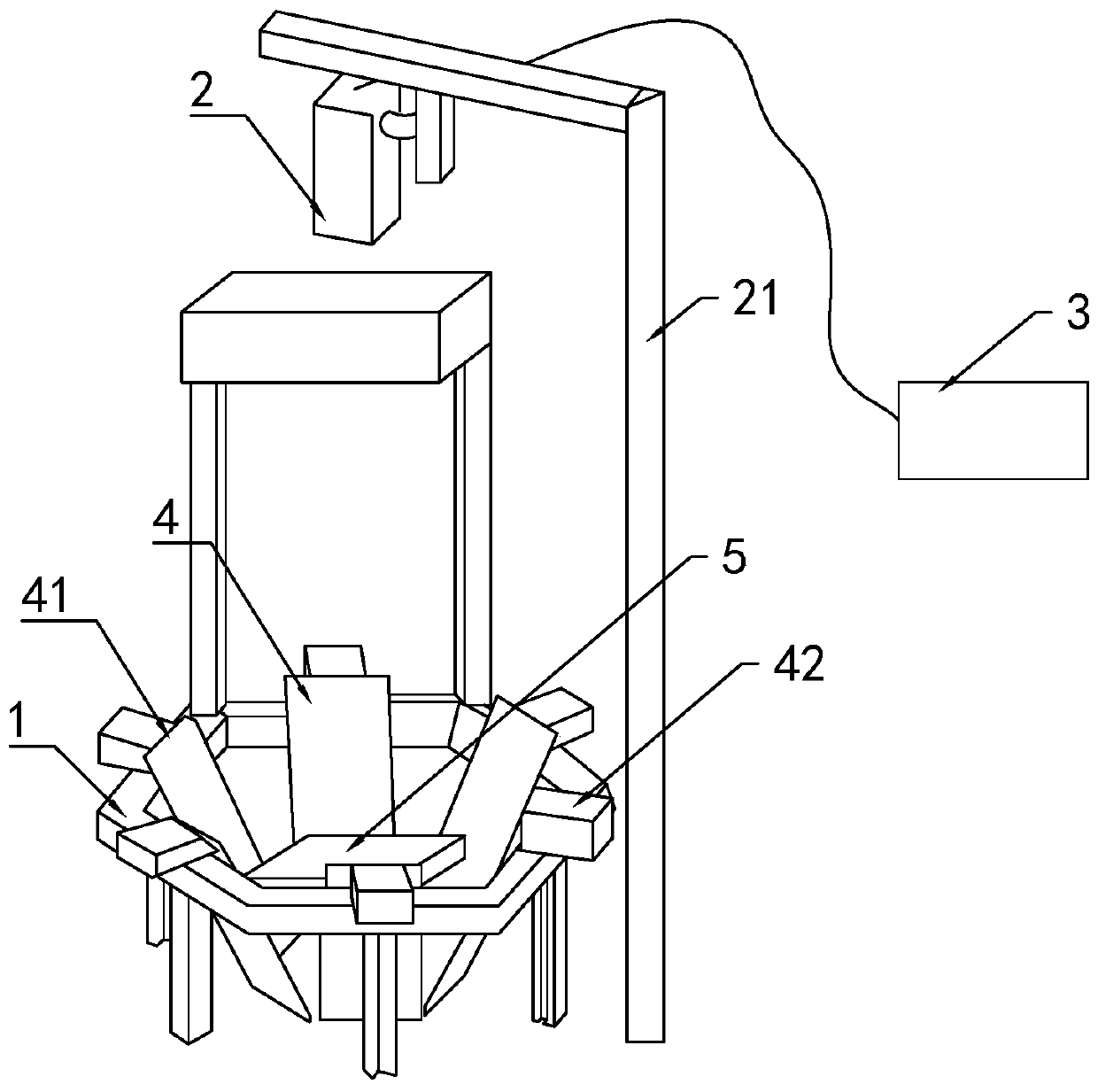 Bearing defect rapid detection device for industrial robot and detection method thereof