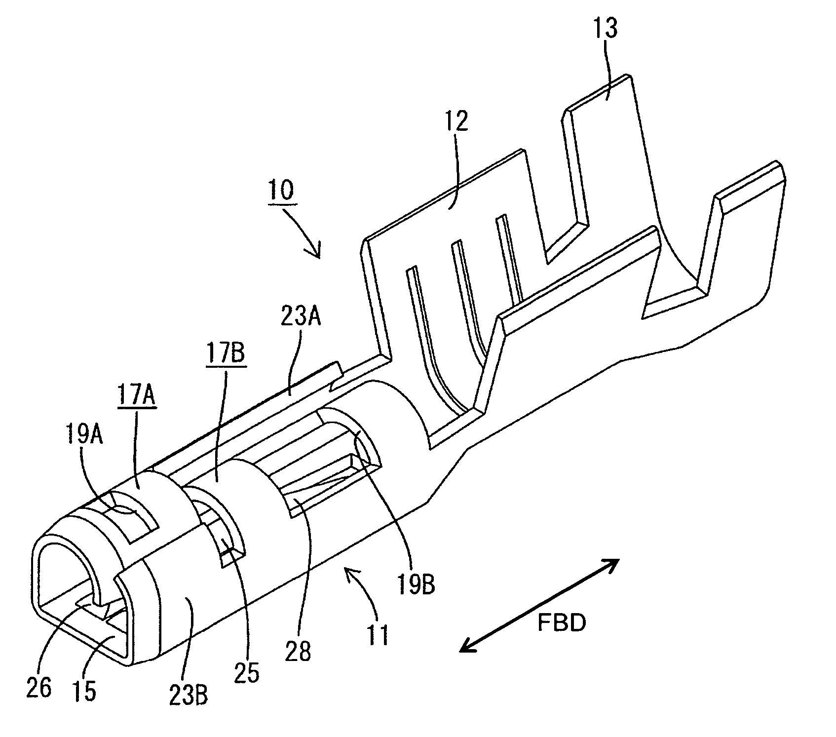 Terminal and a method of forming it