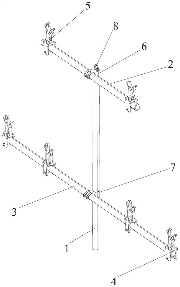 Double-circuit line triangular arrangement wire strutting tool