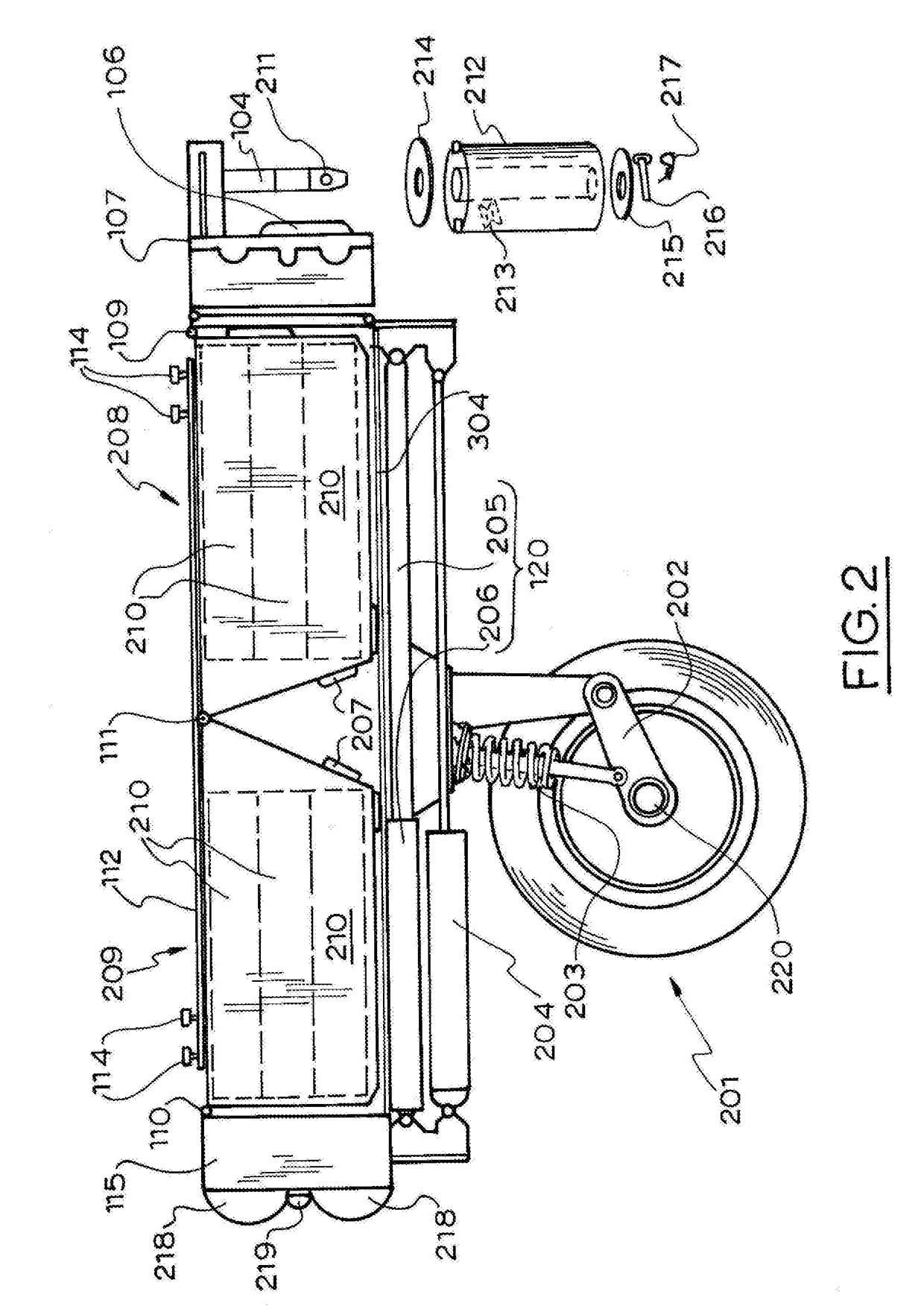 An apparatus and system for providing a secondary power source for an electric vehicle