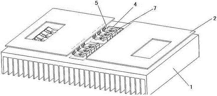 A pressing and fixing component for packaging transistors