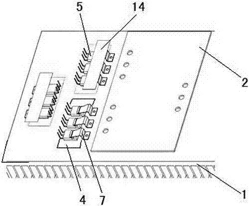 A pressing and fixing component for packaging transistors