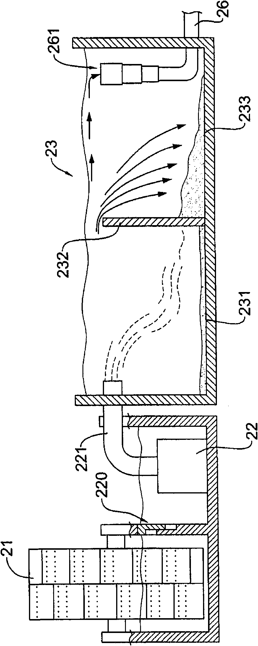 Device and method for post treatment of slag mud