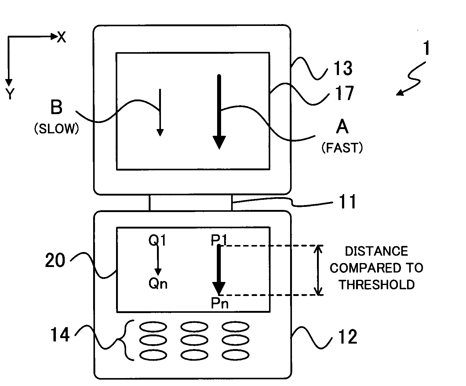 Method and apparatus for selecting scroll condtion of displayed screen