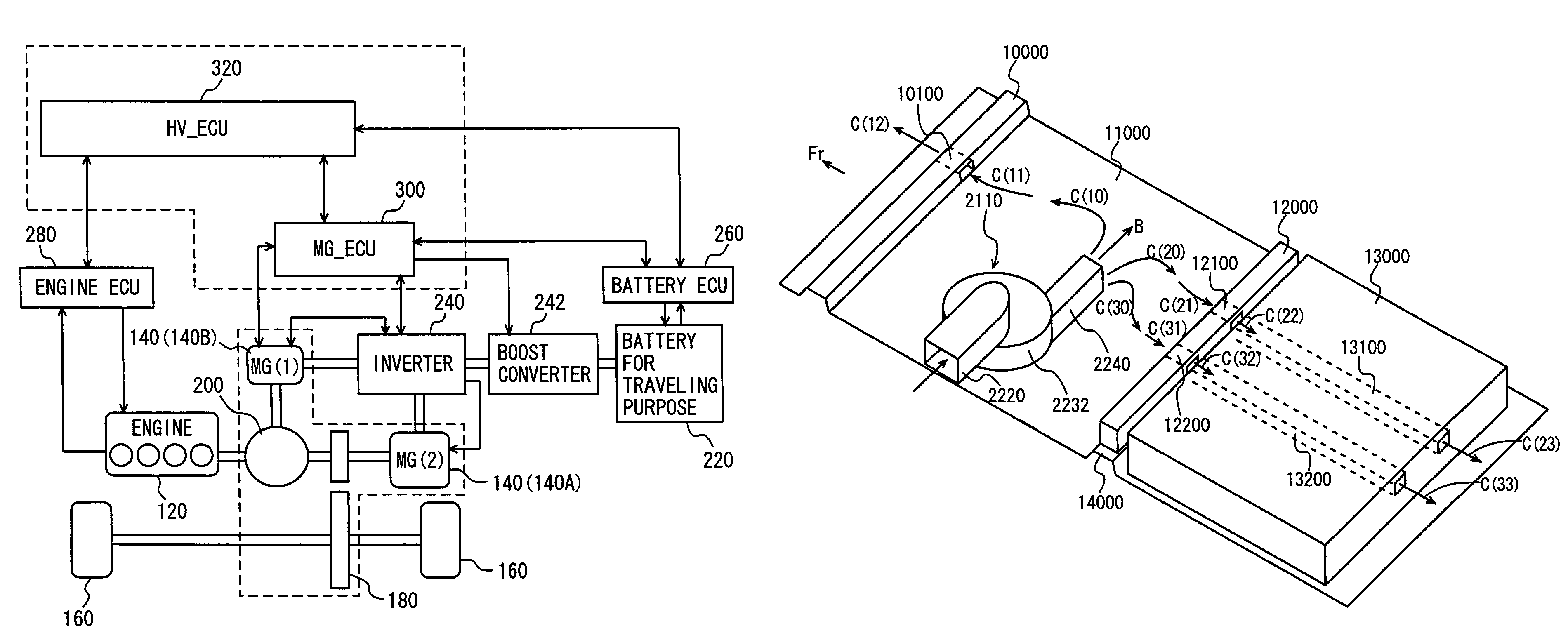 Cooling device for electric apparatus mounted on vehicle