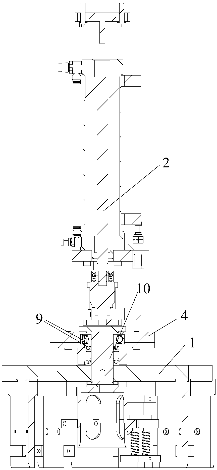 Assembling positioning mechanism and method of draught fan impeller blades and draught fan impeller chassis