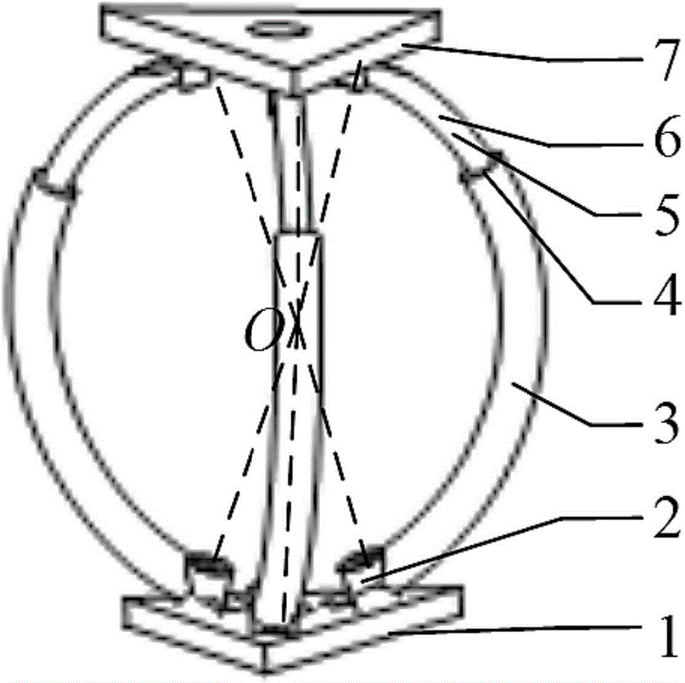 Three-degree-of-freedom spherical parallel mechanism with arc-shaped movable pair