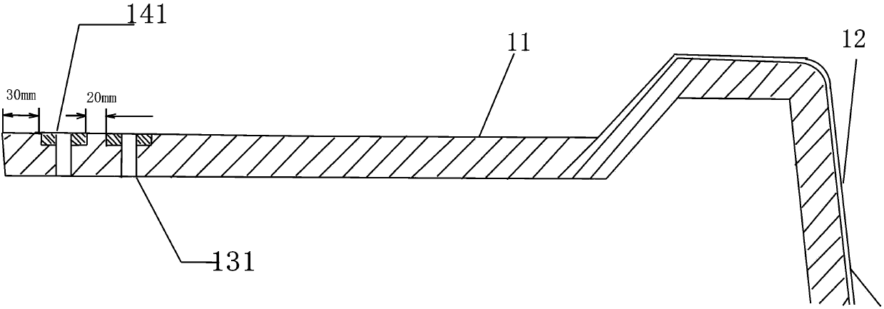 Wind turbine blade mold with double vacuum systems and method for making wind turbine blade by wind turbine blade mold