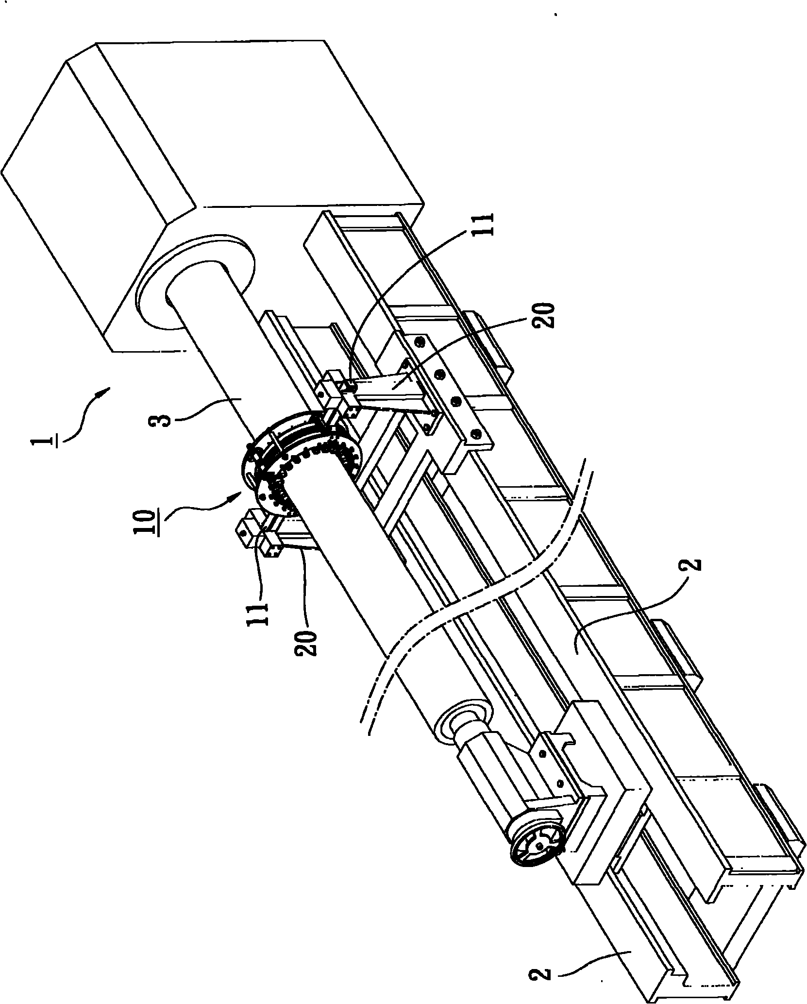 Multi-claw type external diameter grinding device