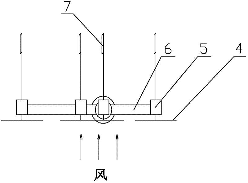 Multi-rotor wind power generation system with tail rudder