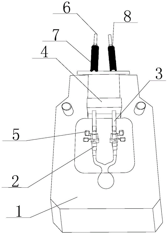 Composite machining die for switch shaft aluminum post