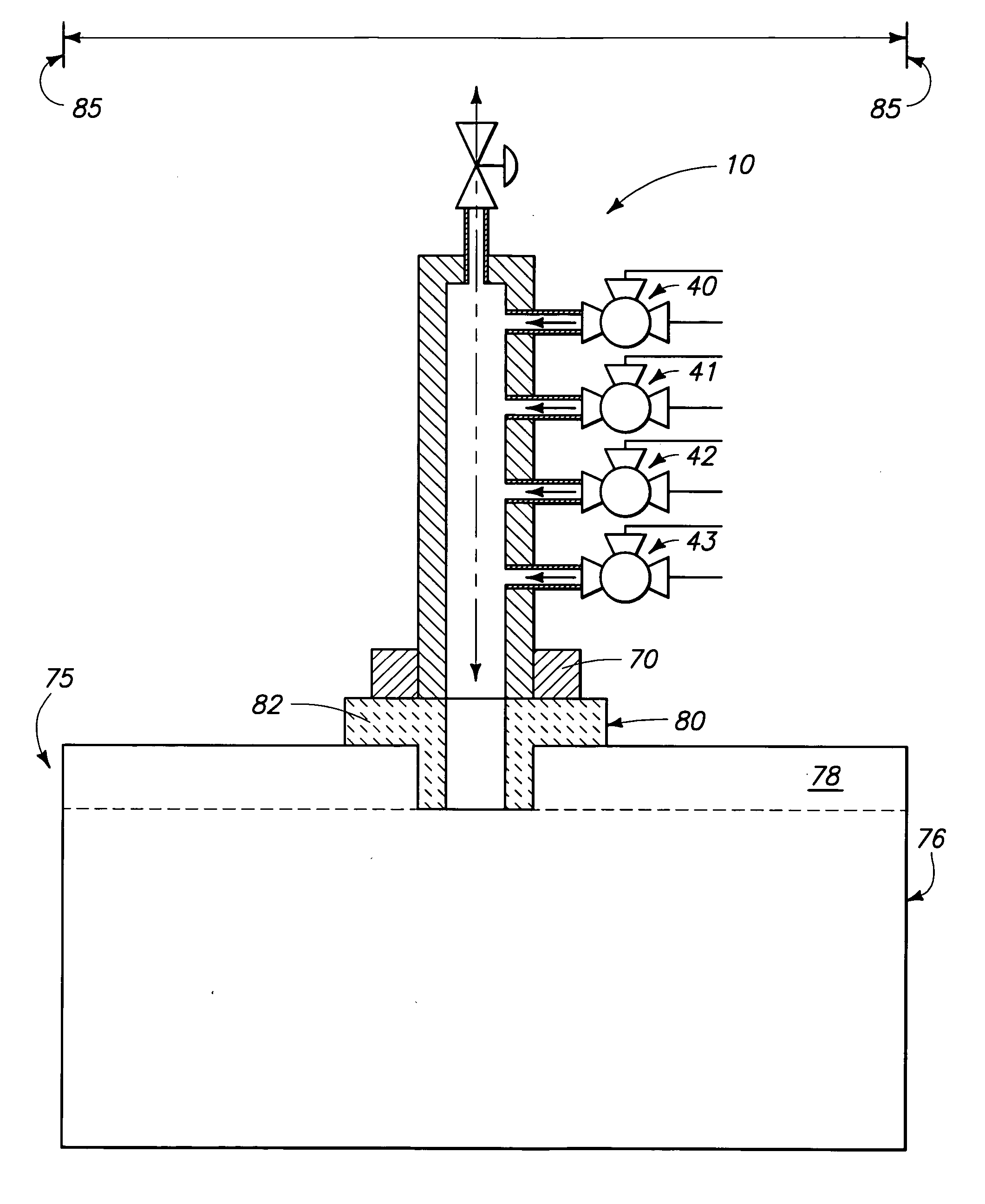 Manifold assembly for feeding reactive precursors to substrate processing chambers