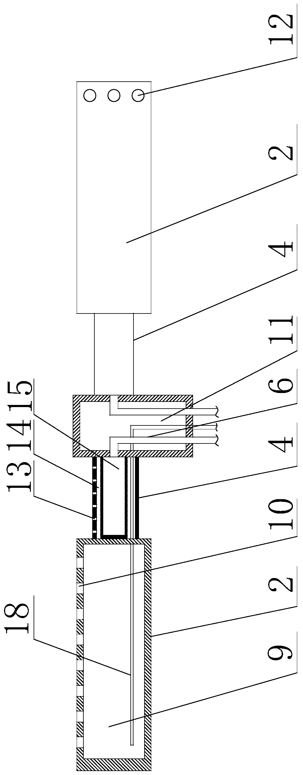 Bubbling rinsing mechanism with rotating function