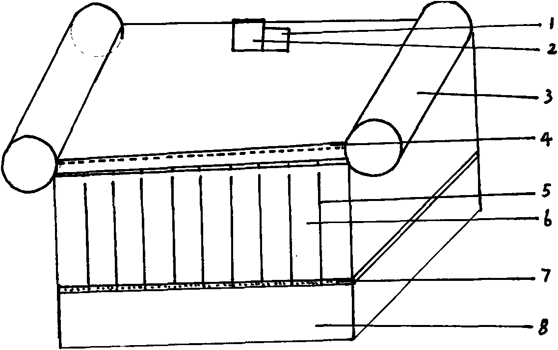 Aeration treatment floating bed for draining and raising deep water body