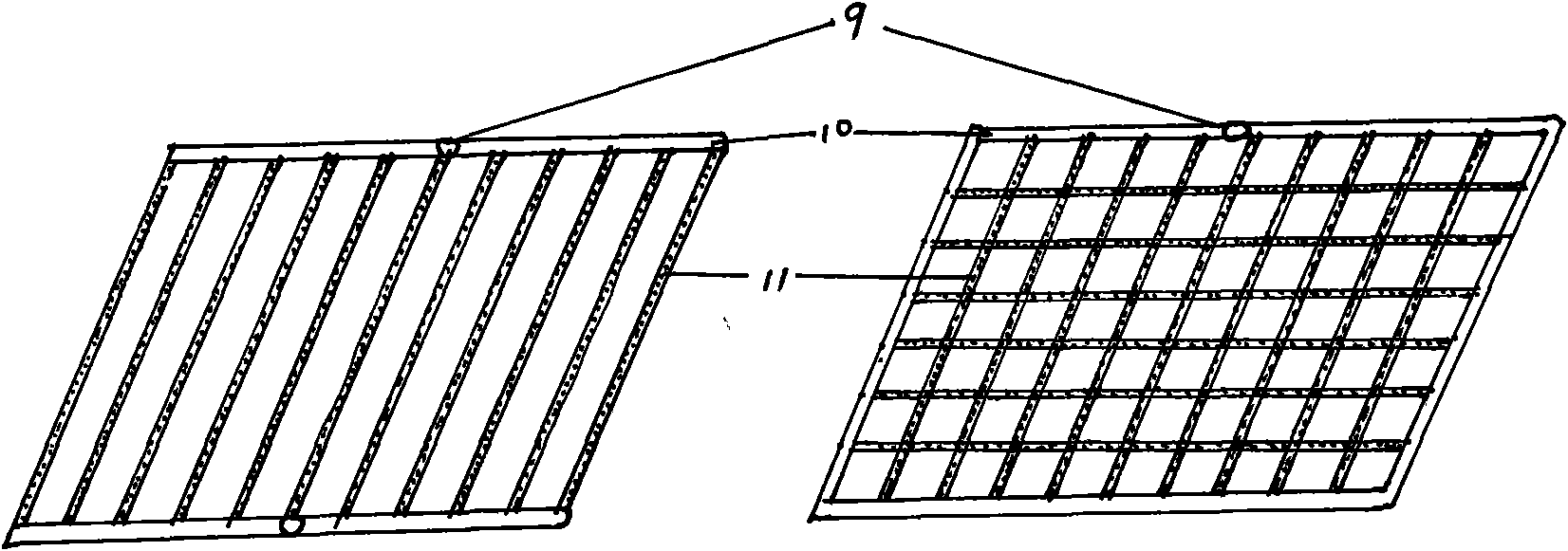 Aeration treatment floating bed for draining and raising deep water body