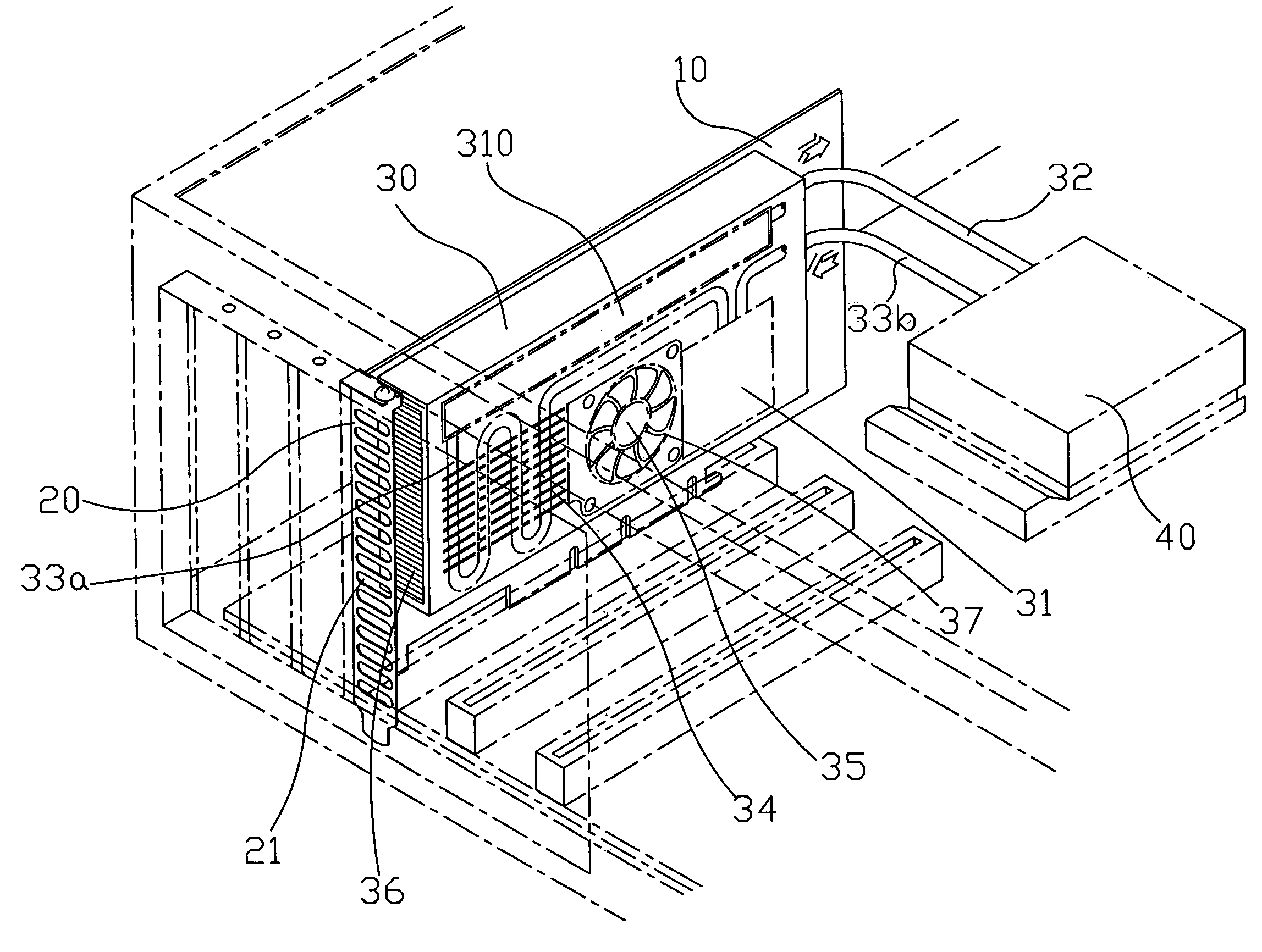 Water-cooler radiator module