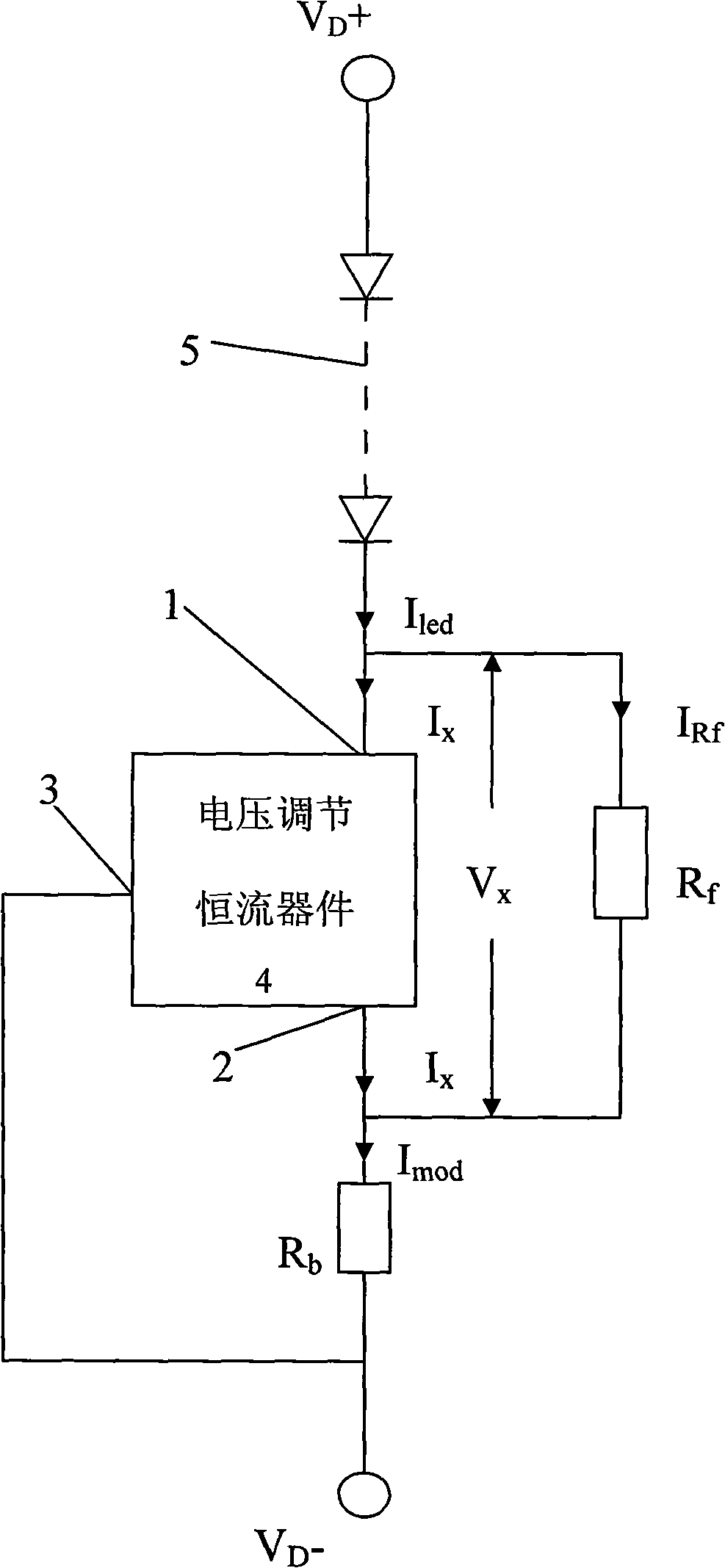 Enhancement type voltage regulation constant-current device and constant current source constituted by same