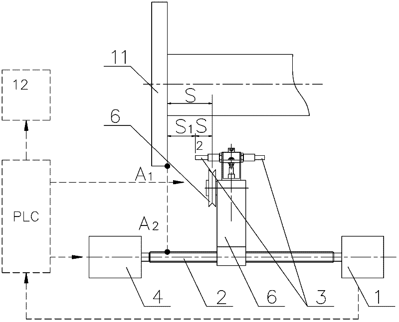 Position detecting system for edge of winding-up H-shaped wheel of wire drawing machine and control method thereof